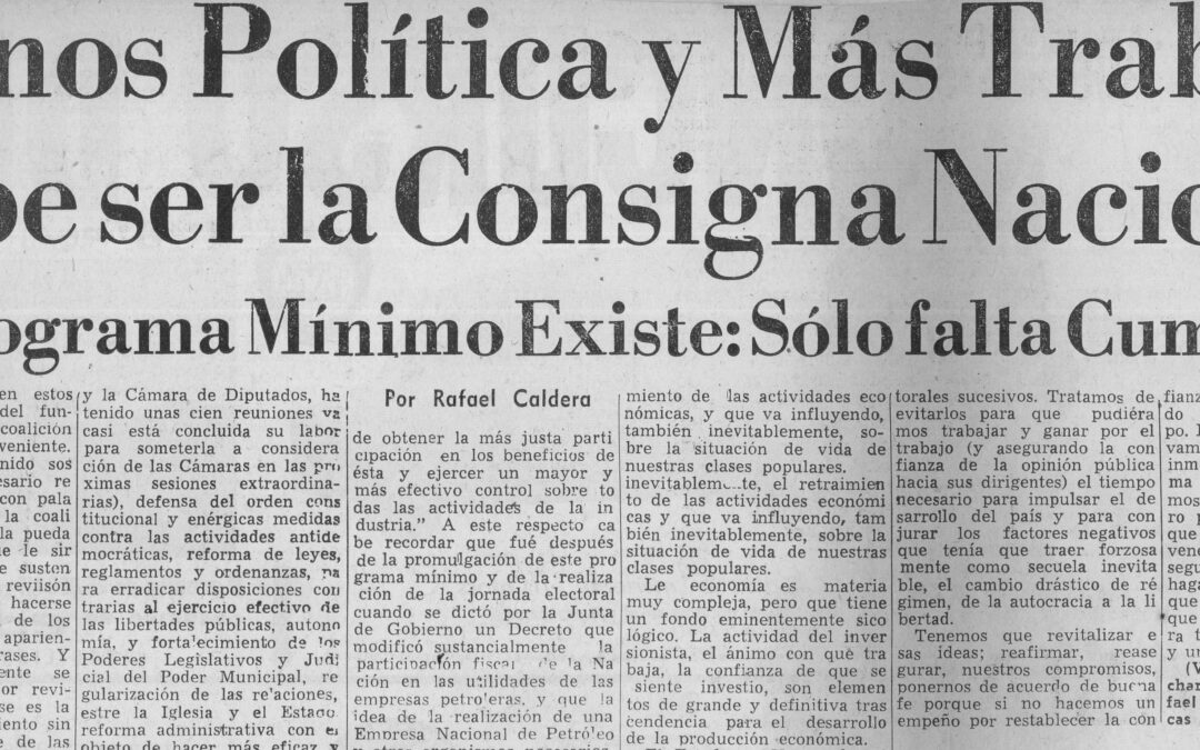 1959. Noviembre, 12. El Programa Mínimo existe, solo falta cumplirlo