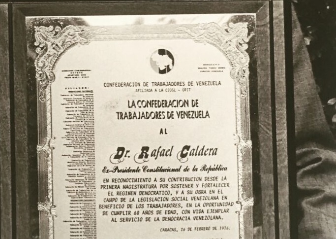 1976. Febrero, 26. Palabras en el homenaje que le hiciera la Confederación de Trabajadores de Venezuela