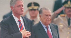 Rafael Caldera con Bill Clinton