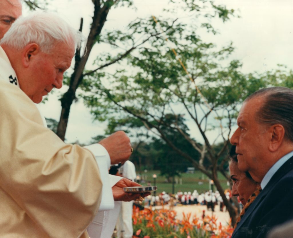 Papa Juan Pablo II, Alicia Pietri y Rafael Caldera
