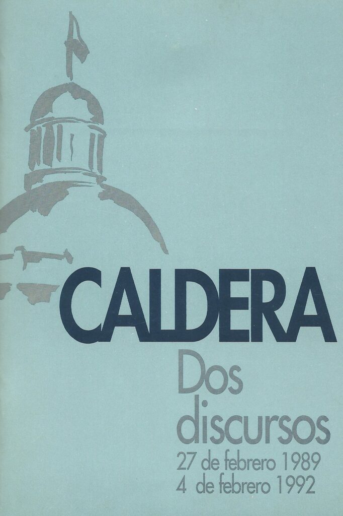 Caldera: Dos discursos (1989/1992)