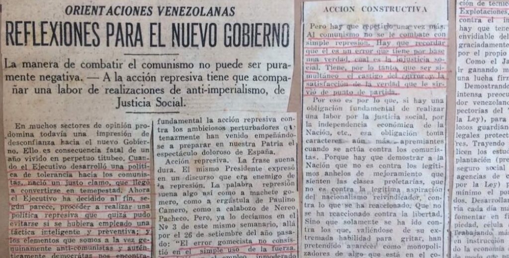 1937. Marzo, 7. El Universal: Reflexiones para el nuevo gobierno