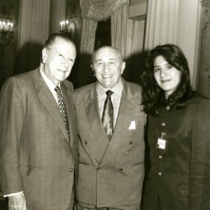 1994. Agosto. Con Bettsimar y Simón Díaz en el Palacio de Miraflores