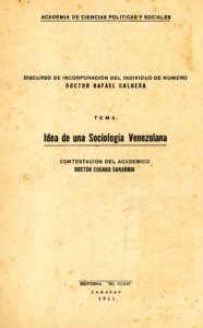 Idea de una sociología venezolana