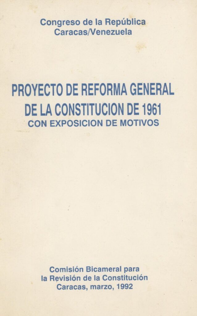 Proyecto de Reforma General de la Constitución de 1961 (1992)