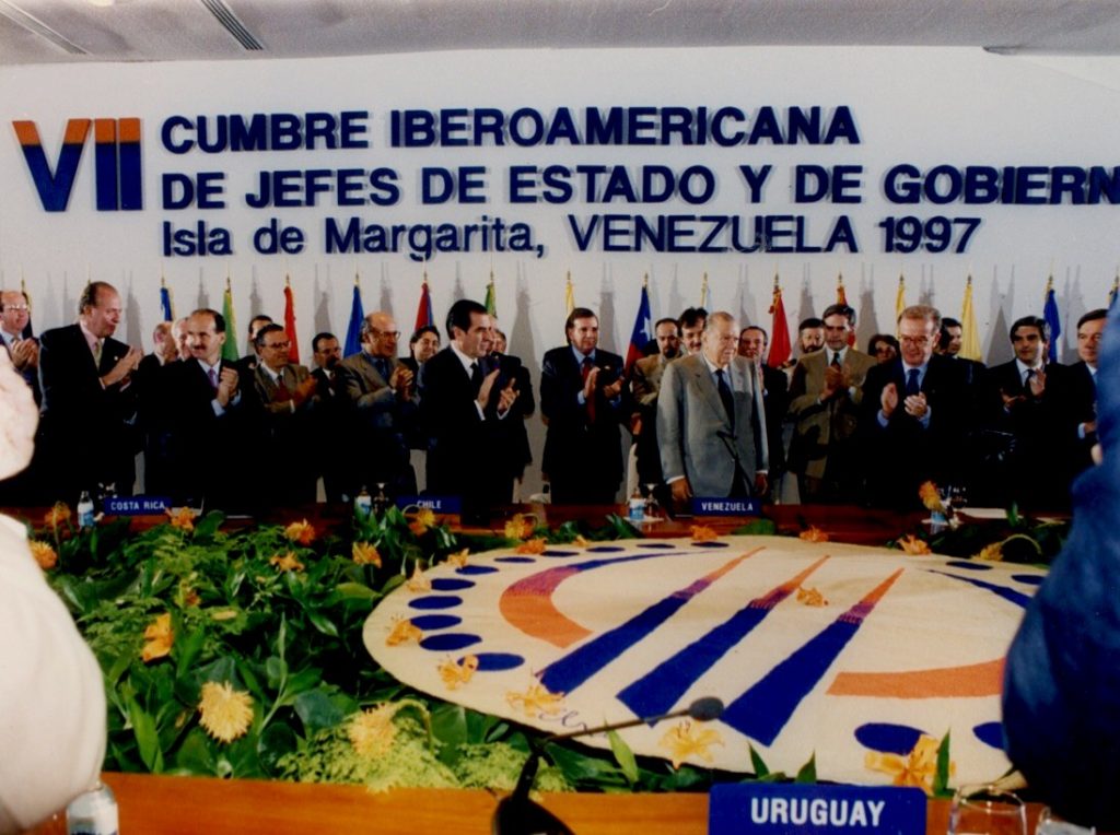 Rafael Caldera en la VII Cumbre Iberoamericana. Noviembre 1997.