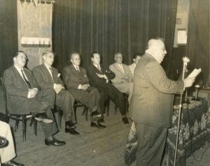 1947. Noviembre - Diciembre. Acto en San Cristóbal, homenaje a COPEI-Táchira, en compañía de Pedro Del Corral y Lorenzo Fernández. Habla Patrocinio Peñuela.