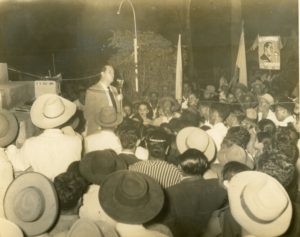 1947. Noviembre - Diciembre. Acto en Tinaquillo, en la campaña electoral presidencial.