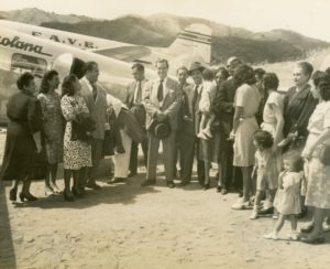 1947. Noviembre - Diciembre. En el aeropuerto La Carlota, Caracas.