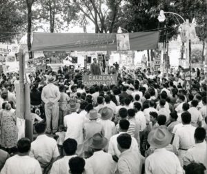 1958. Campaña electoral presidencial en Güigüe, Carabobo.