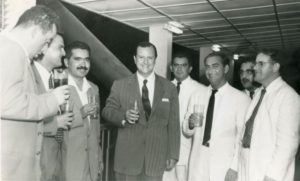 1958. Rafael Caldera de visita en La Victoria, Aragua.