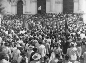 1958. Campaña electoral presidencial en La Grita, Táchira.