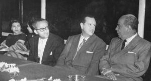 1958. Marzo, 25. Agasajo ofrecido por el gobernador del estado Mérida, José Román Duque Sánchez con la presencia de Rómulo Gallegos.