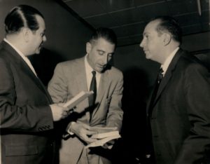 1959. Febrero, 13. Visita de Eduardo Frei Montalva a la Casa Nacional de COPEI, Caracas. Aparece Lorenzo Fernández.