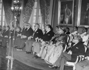 1960. Julio, 5. Acto con motivo del día de la Independencia en el salón Elíptico del Congreso Nacional.