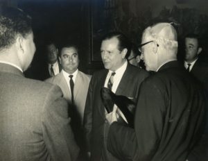 1961. En compañía de Monseñor José Rafael Pulido Méndez, en Mérida.