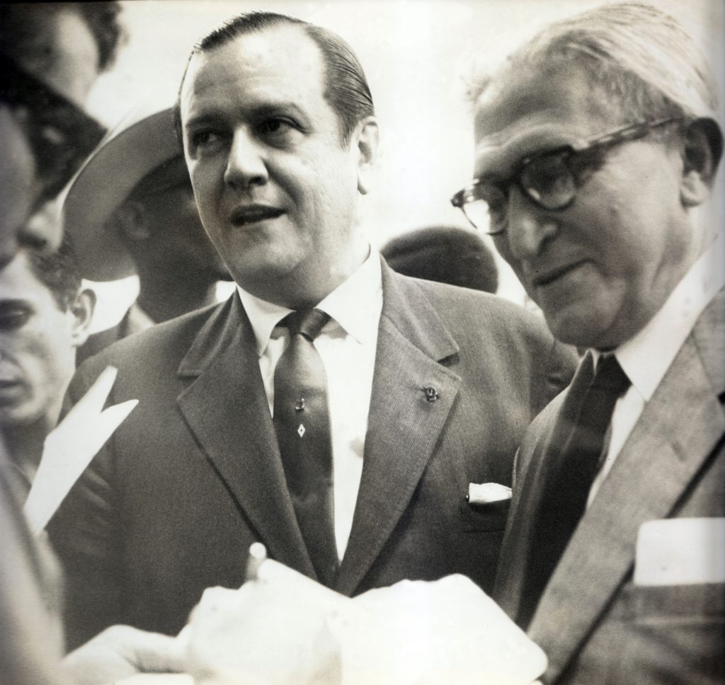 1963. En campaña con Pedro Del Corral, Presidente vitalicio de Copei.