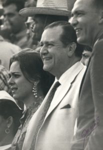 1968. En una Corrida de Toros con Eduardo y Mariela Gómez Tamayo.