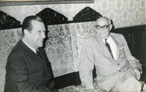 1969. Enero, 6. Visita al presidente Raúl Leoni en La Casona, en condición de presidente electo.