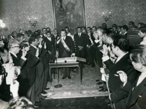 1969. Marzo, 11. Juramentación del primer Gabinete Ejecutivo en el Palacio de Miraflores.