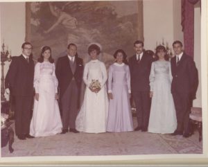 1970. Enero, 6. Matrimonio de Mireya Caldera Pietri y Andrés Pietri Cantor.