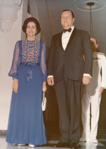 1973. Julio, 13. Recepción de gala al presidente de Bolivia, Hugo Banzer, en la Casa Amarilla de Caracas.