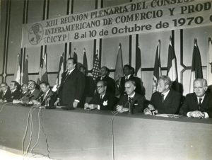 1970. Octubre, 8. Instalación de la XIII reunión plenaria del Consejo Interamericano de Comercio y Producción (CICYP).