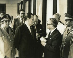 1976. Encuentro con el presidente Joaquín Balaguer, Santo Domingo, República Dominicana.