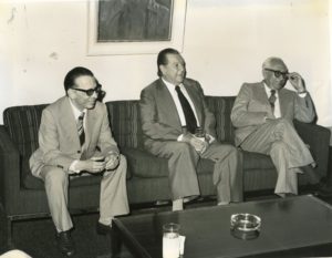 1979. Agosto, 12. Encuentro co José Ramón Medina y Ramón J. Velázquez en el Banco Central de Venezuela.