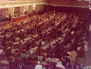 1979. Julio, 12. Presidente del Congreso Mundial de Reforma Agraria en Roma.