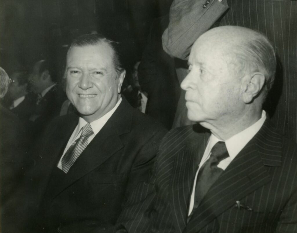 1979. Marzo, 12. Con Jóvito Villalba en la toma de posesión de Luis Herrera Campíns.