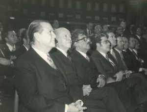 1979. Marzo, 12. Con Jóvito Villalba en la toma de posesión de Luis Herrera Campíns.
