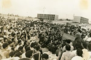 1979. Mayo, 12. Acto en Cumaná, en la campaña para las elecciones municipales.