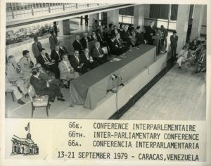 1979. Septiembre, 13. Conferencia de la Unión Interparlamentaria Mundial en Caracas.