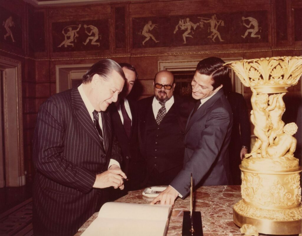 1980. Abril, 22. Madrid. Con Adolfo Suárez en La Moncloa.