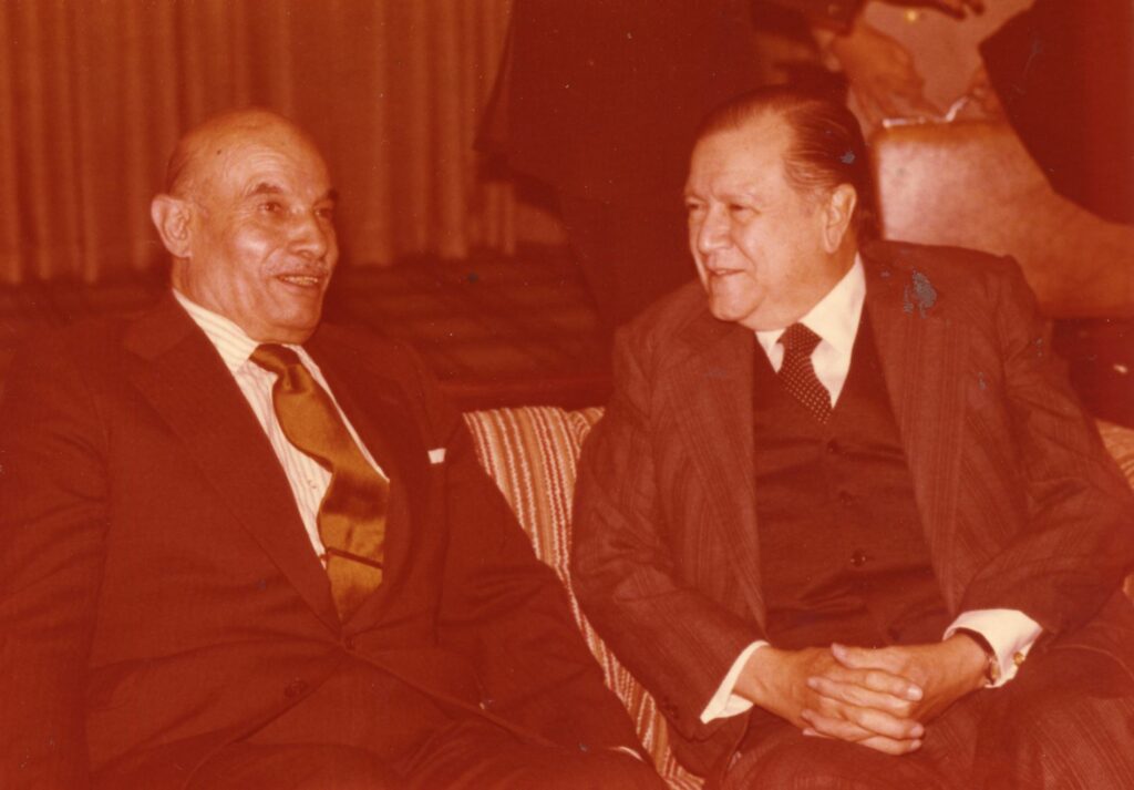 1980. Marzo, 1. Encuentro con el expresidente Walter Guevara Arze, La Paz, Bolivia.