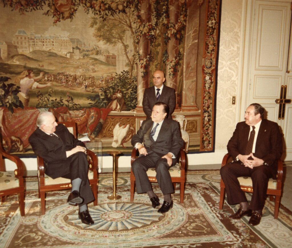 1981. Diciembre, 3. Entrevista con el presidente del Senado Francés, Alain Poher.