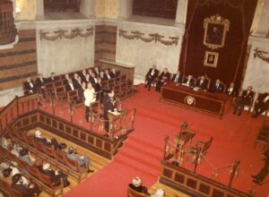 1981. Diciembre, 6. Sesión solemne de la Real Academia Española, Madrid en honor a Andrés Bello, en el Bicentenario de su nacimiento.