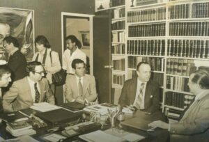 1981. Enero, 22. Reunión con Manuel Fraga Iribarne en el Escritorio Liscano, edificio Austerlitz, Caracas.