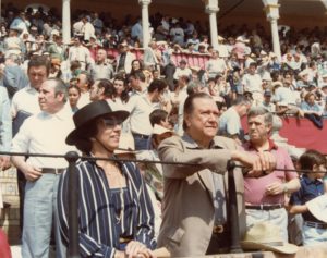 1982. Abril. En la Maestranza de Sevilla, en una de las corridas de la Feria.