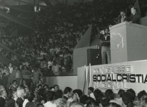 1982. Agosto, 27. Rafael Caldera en el Poliedro de Caracas.