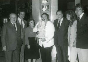 1982. Septiembre. En el restaurant Alfredo, de Roma, con Alfredo Tarre Murzi, Nelson Oxford, Silvia y Angel León.