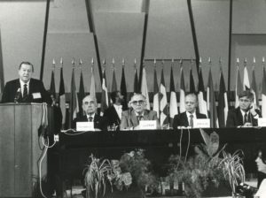 1983. Junio, 14. Discurso en el Parlamento Europeo en la colocación de un busto de El Libertador.