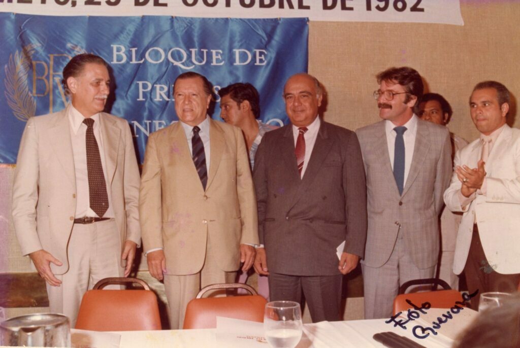 1982. Octubre, 29. Candidatos presidenciales a la elección de 1983, en el Bloque de Prensa del estado Lara.