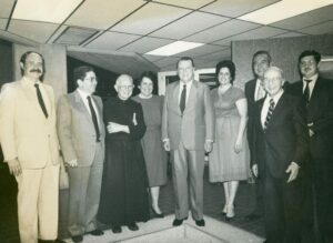 1984. Junio, 22. Encuentro con la promoción Rafael Caldera de 1956, en compañía del Padre Luis María Olaso y el Hermano Lanz.