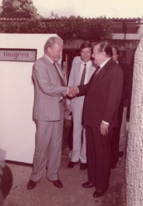 1984. Octubre, 9. Visita a Tinajero por el excanciller alemán Willy Brandt.