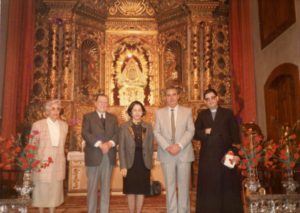1988. Enero, 13. Visita al Santuario de la Virgen de las Nieves, Santa Cruz de La Palma, Islas Canarias, España.