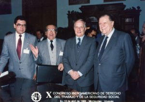 1989. Abril, 9. X Congreso Iberoamericano de Derecho del Trabajo y de la Seguridad Social en Montevideo, Uruguay.