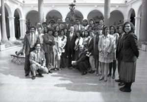 1994. Julio, 7. Almuerzo con los periodistas acreditados en Miraflores.