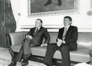 1994. Mayo, 6. Visita oficial del presidente de Colombia, César Gaviria Trujillo. Encuentro en Miraflores.